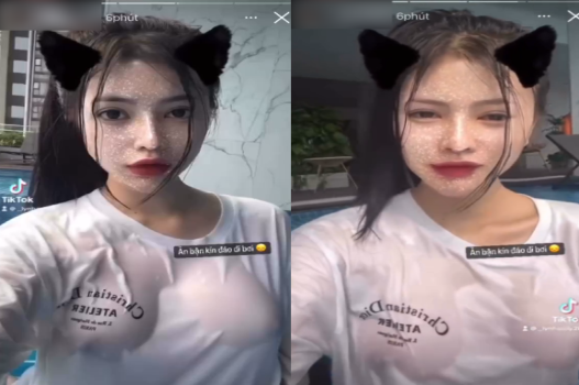 Uyên Nhi ngực khủng làm nóng mắt ở hồ bơi